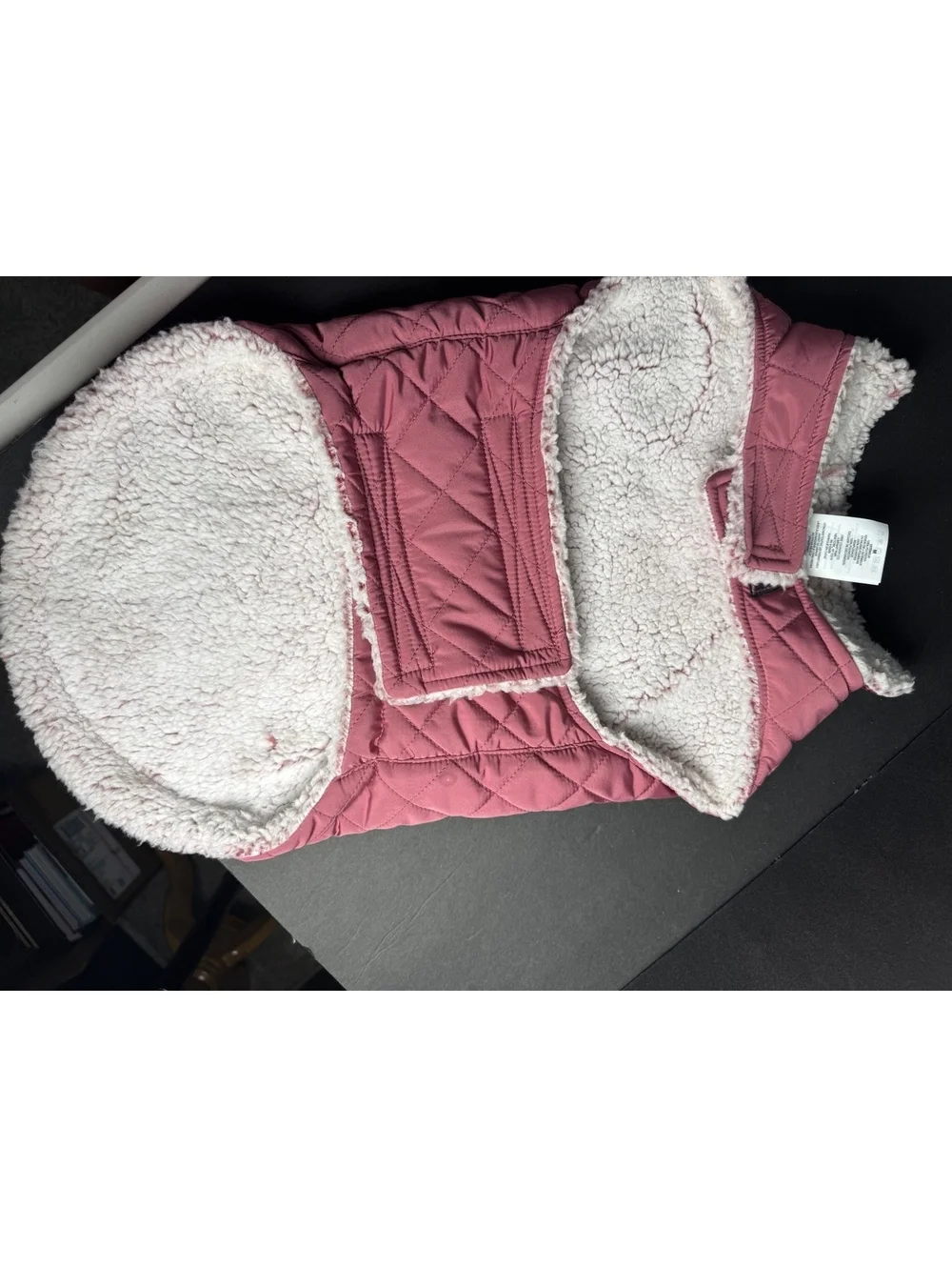 Pink Quilted Dog Vest with Sherpa Lining Medium Size [COPY]